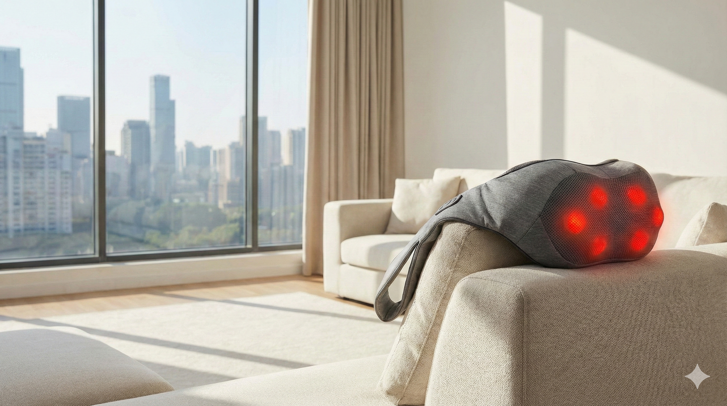 Portable, Bionic Heated Neck and Back Massager